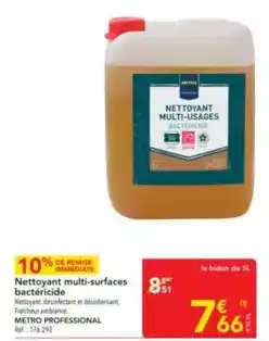 METRO Metro - nettoyant multi-surfaces bactériside offre