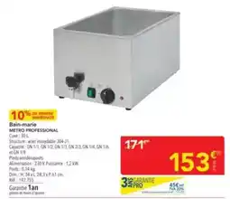 METRO Metro - bain-marie offre