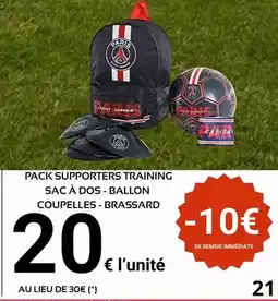 E.Leclerc Sport Sac à dos-ballon coupelles-brassard offre