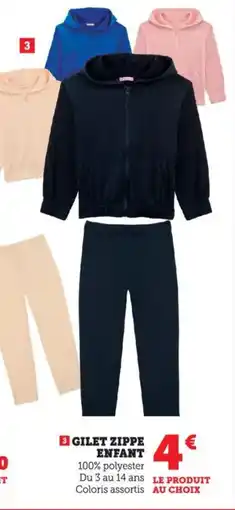 Bi1 Gilet zippe enfant offre