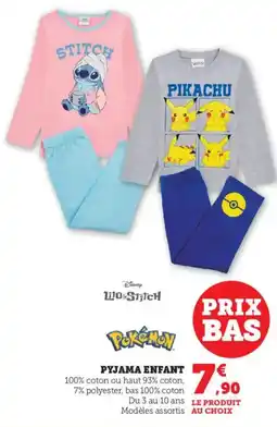 Bi1 Pyjama enfant offre