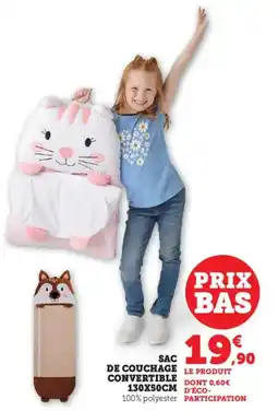 Bi1 Sac de couchage convertible 130x50cm offre