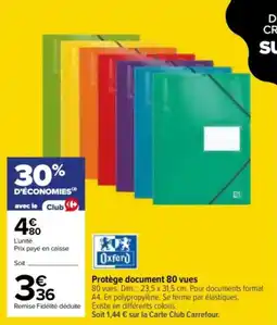 Carrefour Protège document 80 vues offre