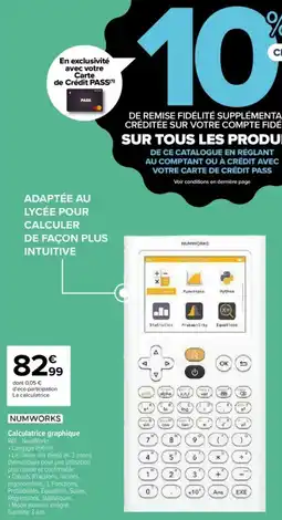 Carrefour NUMWORKS Calculatrice graphique offre
