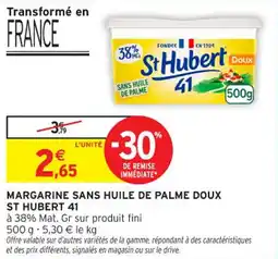 Intermarché Contact Margarine sans huile de palme doux st hubert 41 offre