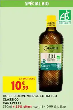 Intermarché Contact Huile d'olive vierge extra bio classico carapelli offre