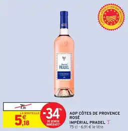 Intermarché Contact Aop côtes de provence rosé impérial pradel offre