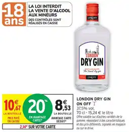 Intermarché Contact London dry gin on off offre