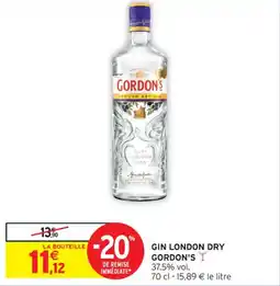Intermarché Contact Gin london dry gordon's offre