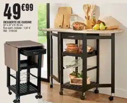La Foir'Fouille Desserte de cuisine 97 x 37 xh 76 cm offre