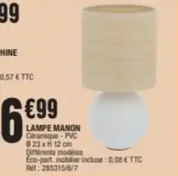La Foir'Fouille Lampe manon offre