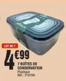 La Foir'Fouille 7 boites de conservation offre