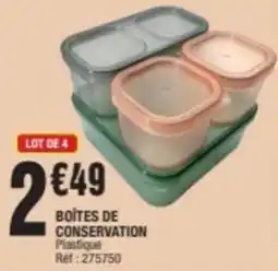 La Foir'Fouille Boîtes de conservation offre