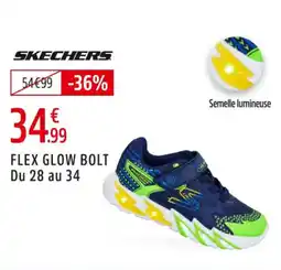 Intersport SKECHERS Flex glow bolt du 28 au 34 offre