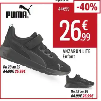 Intersport PUMA Anzarun lite enfant offre