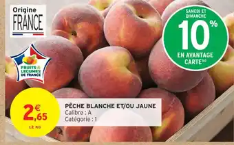 Intermarché Contact Pêche blanche et/ou jaune offre