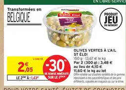 Intermarché Contact ST ÉLOI Olives vertes à l'ail offre