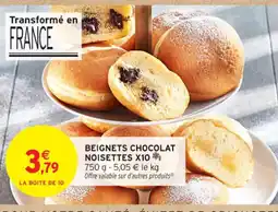 Intermarché Contact Beignets chocolat noisettes x10 offre