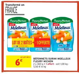 Intermarché Contact FLEURY MICHON Bâtonnets surimi moelleux offre