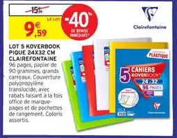 Intermarché Contact CLAIREFONTAINE Lot 5 koverbook pique offre