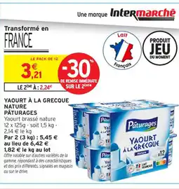 Intermarché Contact PÂTURAGES Yaourt à la grecque nature offre