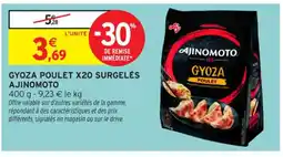 Intermarché Contact AJINOMOTO Gyoza poulet x20 surgelés offre