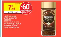 Intermarché Contact NESCAFÉ Café soluble spécial filtre offre