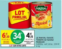 Intermarché Contact PANZANI Le ravioli tomate offre
