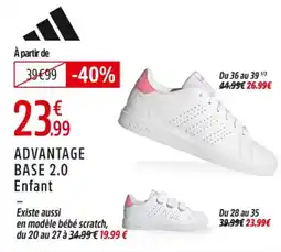 Intersport ADIDAS Advantage base 2.0 enfant offre