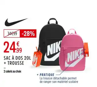 Intersport NIKE Sac à dos + trousse offre
