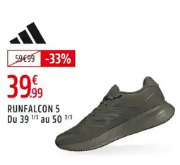 Intersport ADIDAS Runfalcon 5 du 39 au 50 offre