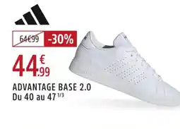 Intersport ADIDAS Advantage base 2.0 du 40 au 47 1/3 offre