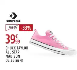 Intersport CONVERSE Chuck taylor all star madison du 36 au 41 offre
