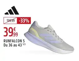 Intersport ADIDAS Runfalcon 5 du 36 au 43 offre