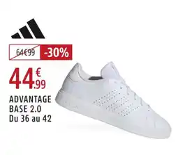 Intersport ADIDAS Advantage base 2.0 du 36 au 42 offre