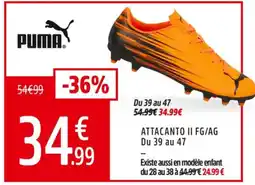 Intersport PUMA Attacanto ii fg/ag du 39 au 47 offre