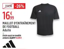 Intersport ADIDAS Maillot d'entraînement de football adulte offre