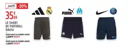 Intersport Le short de football offre