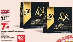 Auchan Capsulesdecafél'orespresso offre