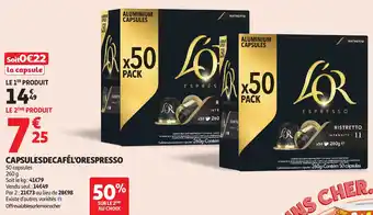 Auchan Capsulesdecafél'orespresso offre
