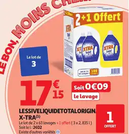 Auchan X-TRA Lessiveliquidetotalorigin offre