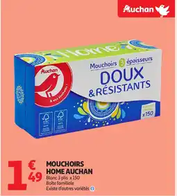 Auchan AUCHAN Mouchoirs home offre