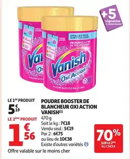 Auchan VANISH Poudre booster de blancheur oxi action offre