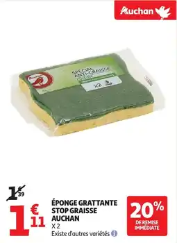 Auchan AUCHAN Éponge grattante stop graisse offre