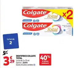 Auchan COLGATE Dentifrice total offre