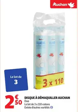 Auchan AUCHAN Disque à démaquiller offre