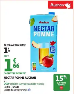 Auchan AUCHAN Nectar pomme offre