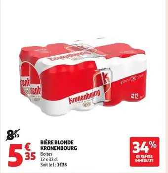 Auchan KRONENBOURG Bière blonde offre
