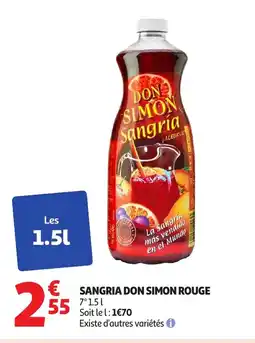 Auchan DON SIMON Sangria rouge offre