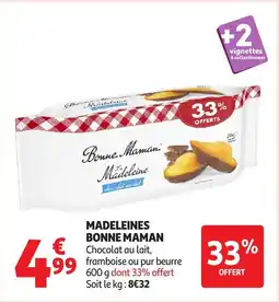 Auchan BONNE MAMAN Madeleines offre